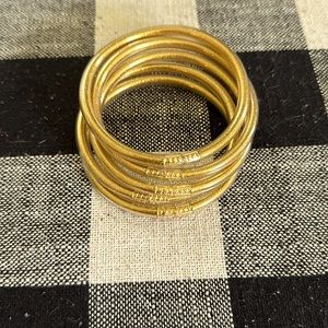 All Weather gold bangels